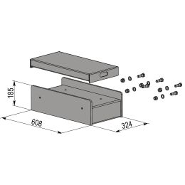 Rallonges pour rails de roulement (300mm) (2 pcs.) ATH-Cross Lift 40/50